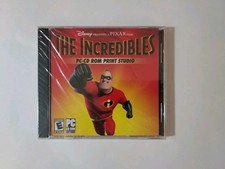 The Incredibles PC-CD ROM Print Studio Disney Pixar Win 98/Me/XP NEW SEALED