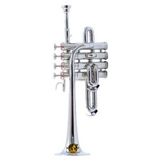Bb Piccolo Trumpet Brass Instrument | Precision-Crafted Design hard case