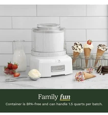 Cuisinart ICE-21 Frozen Yogurt-Ice Cream and Sorbet Maker with 2 Bowls! 