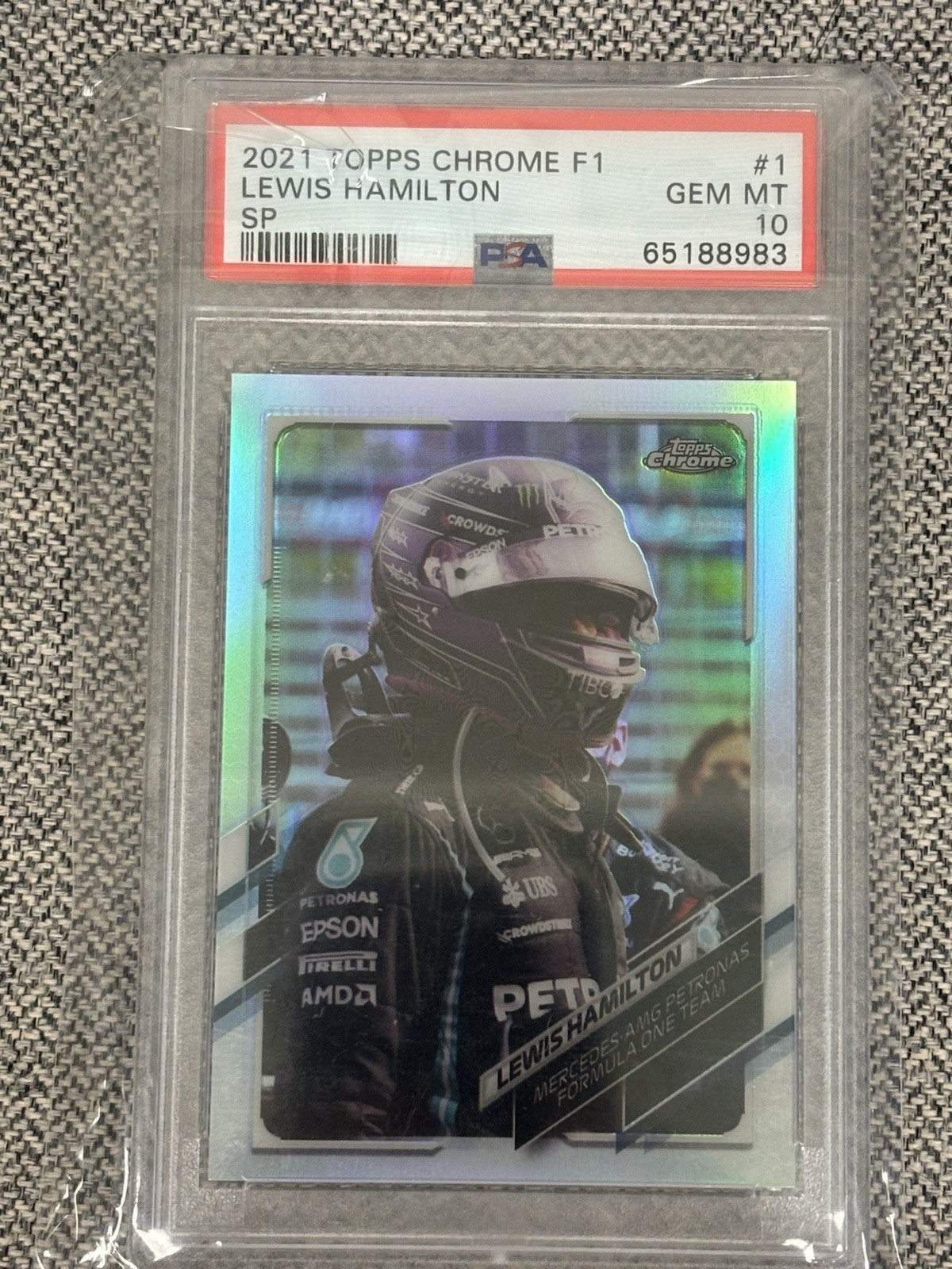 2021 Topps Chrome Formula 1 F1 Lewis Hamilton Image Variation SP PSA 10 #1