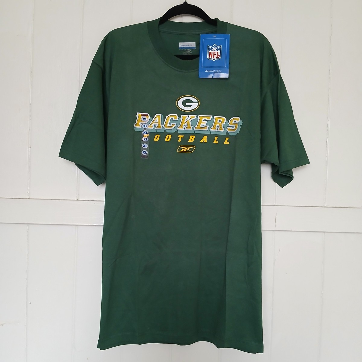 Deadstock New VTG Green Bay Packers Reebok NFL T-Shirt Men's XL