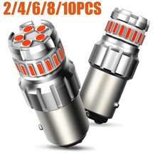 1157 Red Led Front Turn Signal Parking Light Bulbs Canbus 20000lm2-10x