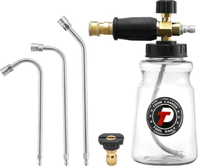 #ad Tool Daily Pressure Washer Foam Cannon with 3 Pieces Curved Black Silver $47.23