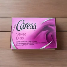 Rare! Discontinued Old Stock Caress Velvet Bliss Blackberry & Vanilla Bar Soap