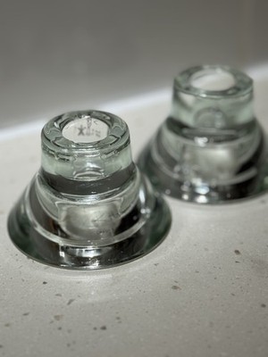 2 Ikea K M Hagberg Design Mehrzweck Glas Kerzenhalter Teelichtkegel  