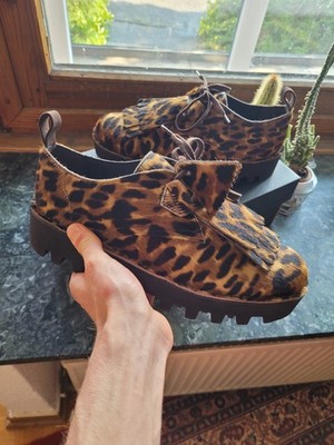 Clarks X Engineered Garments Desert Khan Wallabee Leopard Leo Cowhide Ponyhair