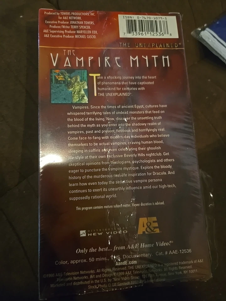 A&E The Unexplained - The Vampire Myth Documentary VHS 1998 Rare - Image 2 of 4