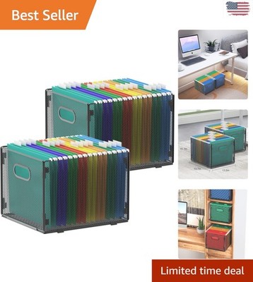 Elegant 2 Pack Mesh File Organizer - Durable and Collapsible Storage Solutions