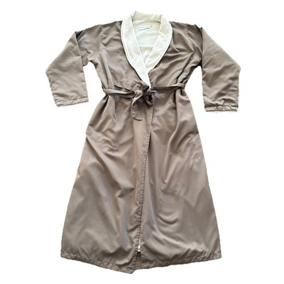Restoration Hardware Robe Women Small Taupe Shawl Collar Long Plush Belted