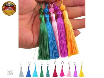 20pcs Mini Quasten Anhänge - Weiche Bunte Quasten in 10 Farben für S