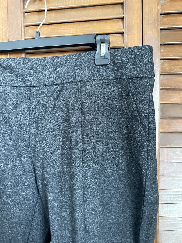 Hilary Radley Women's Dark Grey  Pull On Stretch Flat Front Rayon Blend Pants