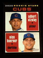 2020 Topps Heritage CUBS ROOKIE STARS Adbert Alzolay, Nico Hoerner item 1