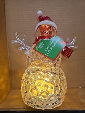 Holiday Style Nwt Christmas Snowman LED Snowman 9"