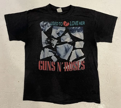 Guns N Roses Used To Love Her LIES Vintage Tour Band Ro 1980s vintage concert t-shirt, vintage, single stitch, B+ condition