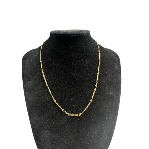 UNBRANDED Accessory K18 Yellow Gold Design Chain Necklace 4.36g