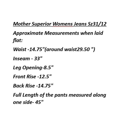 Mother Superior Womens Denim High Waisted Smokin’ Double Heel jeans Black Grey - Picture 16 of 24