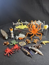 Sea Life Lot Of 23 Playset Dolphin Shark Octopus Otter Sea Lion