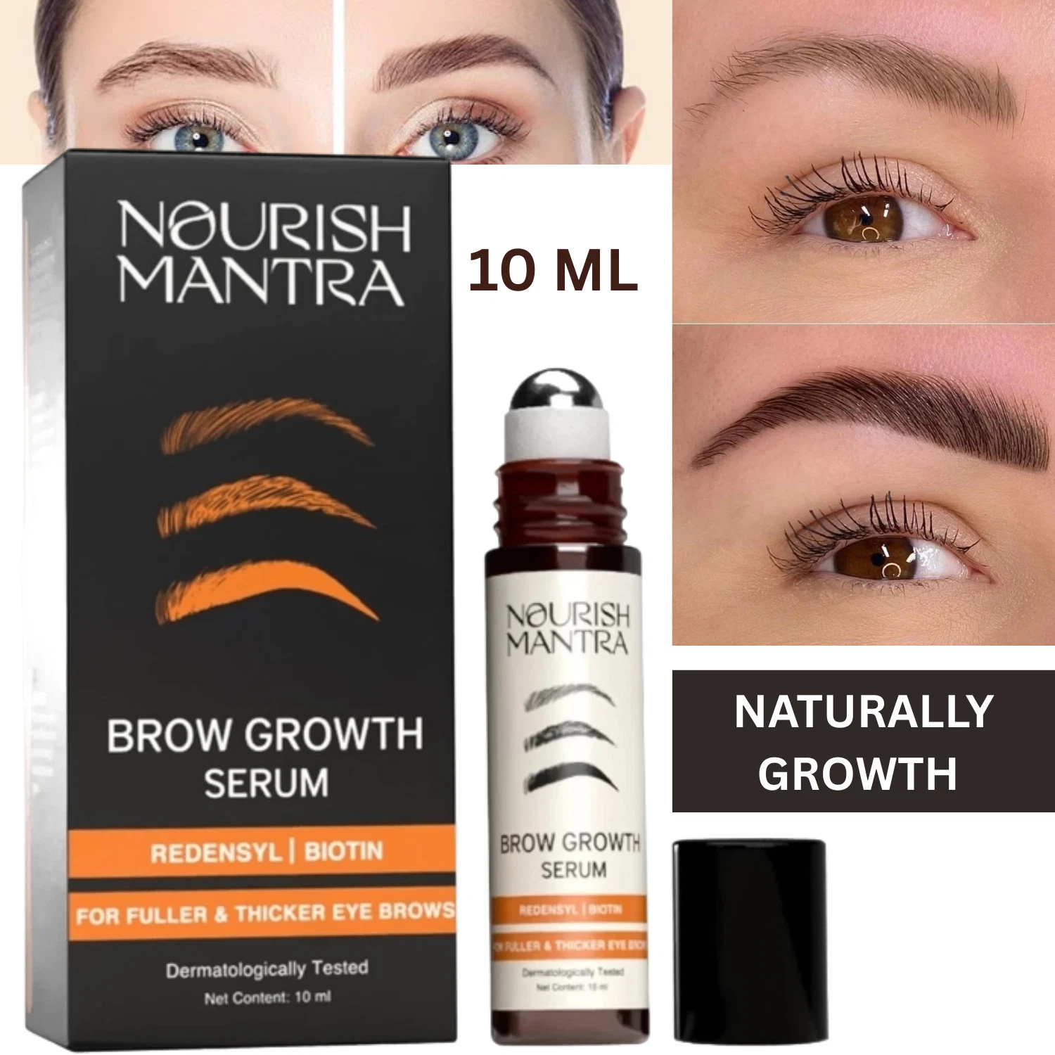 Nourish Mantra EyeBrow Growth Serum For Natural fuller &Thicker Eyesbwos 10 ml
Opens in a new window
