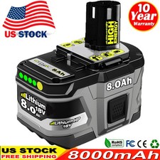 8.0Ah 18 Volt For RYOBI P108 18V One Plus High Capacity Lithium Ion Battery NEW