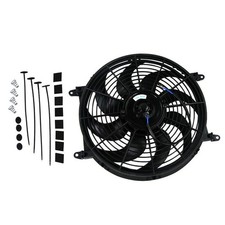 14 Universal Radiator Cooling Fan 12v 90w Black