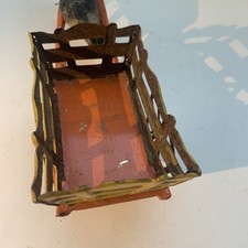 antique tin toy horse and cart