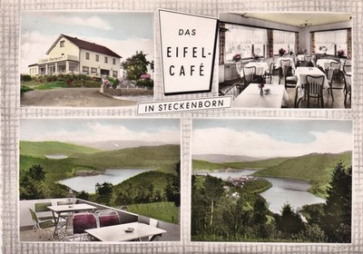 AK Steckenborn Eifel - Eifel-Cafe Stollenwerk -  4 Bild, gel. 1965 - Simmerath