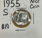 1954 S Roosevelt Dime 90% Silver AU Free Shipping