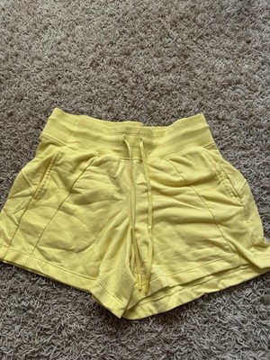SOFIA ACTIVE by Sofia Vergara Yellow Sweat Shorts Drawstring Pockets Women XS