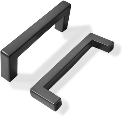 #ad 30 Pack 3 inch Center to Center Solid Matte Black Cabinet Pulls Slim Square Bar $23.83