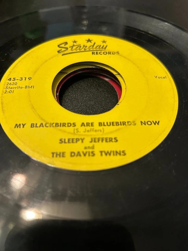 (6) 60's Bluegrass 45's (Sleepy Jeffers & Davis Twins) J.E. Mainer, others - Image 2 of 4