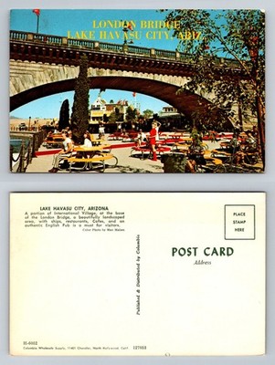 Lake Havasu City AZ-Arizona London Bridge International Village Vintage Postcard