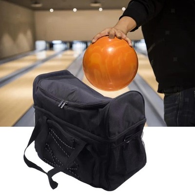 Bowlingtasche für Doppelbälle mit gepolsterter Trenntasche, Tragetasche für