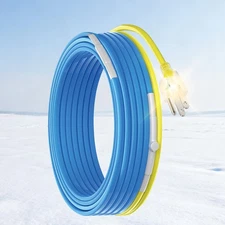 YeloDeer Water Pipe Cable – Upgraded Thermostat Heat Trace for Metal & Plastic