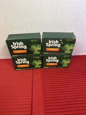 Irish Spring Original Soap 4 Bars Vintage Formula Deodorant Fresh Clean