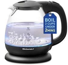 Elite Gourmet EKT1001 Maxi-Matic 1L Glass Electric Tea Kettle Hot Water Heate...
