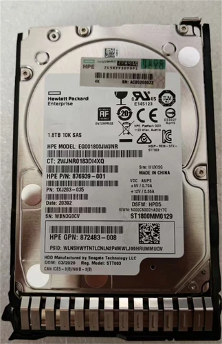 876937-001  NEW SEALED HPE 1.8TB SAS 12G 10K SFF SC 512e DS HDD