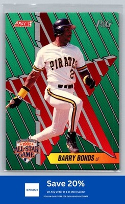 Barry Bonds 1992 Score Procter & Gamble #15 Pittsburgh Pirates CA4