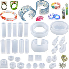 30Pcs Resin Jewelry Molds, Jewelry Molds for UV Resin, Resina Silicone Molds Kit