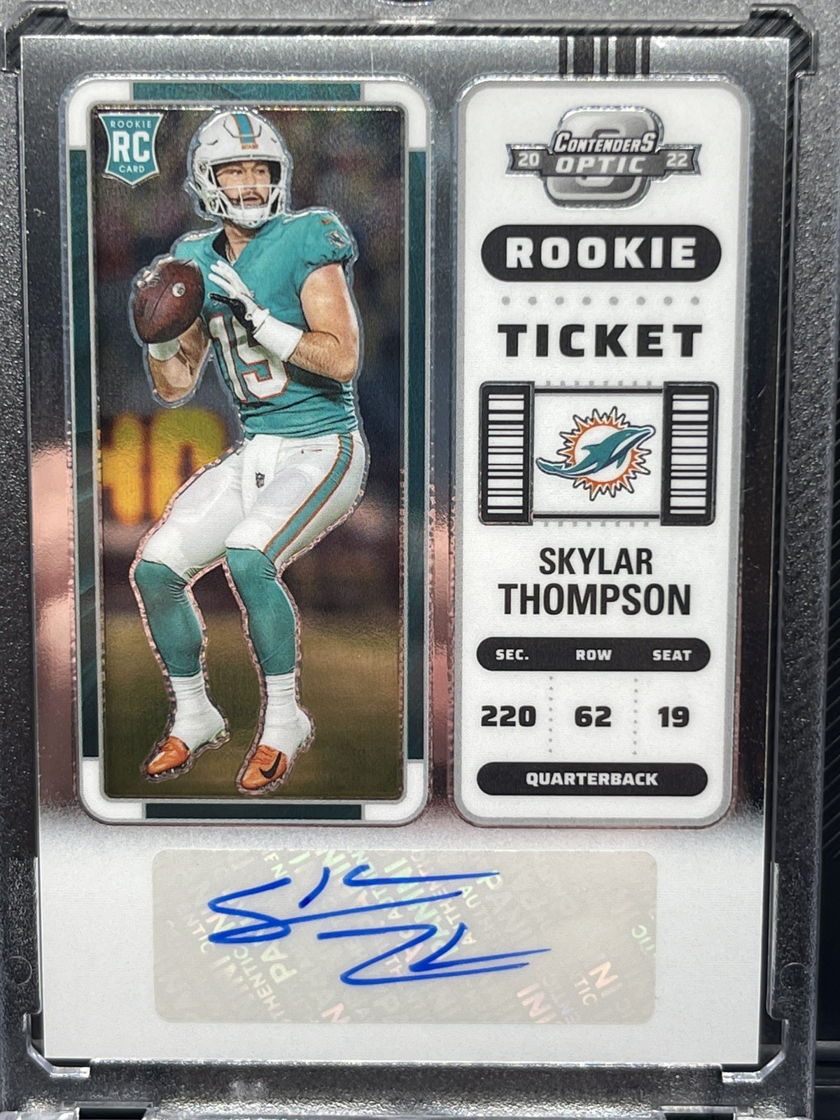 2022 Contenders Optic - Rookie Ticket Autographs Skylar Thompson #196🐬 (AU, RC)