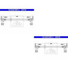 2x ATE Bremsschlauch Vorderachse für VW Golf II 19E 1G1 1.8 GTI Cat Jetta