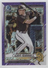 2021 Bowman Chrome Prospects Purple Shimmer Refractor Robert Hassell III 0q21