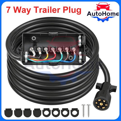 #ad #ad 7 Way Trailer Plug Weatherproof Trailer Wiring Harness Heavy Duty Weatherproof $26.86
