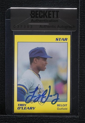 #ad BAS 1989 Star Minor League Troy O#x27;Leary #6 Seal of Authenticity Auto $120.00