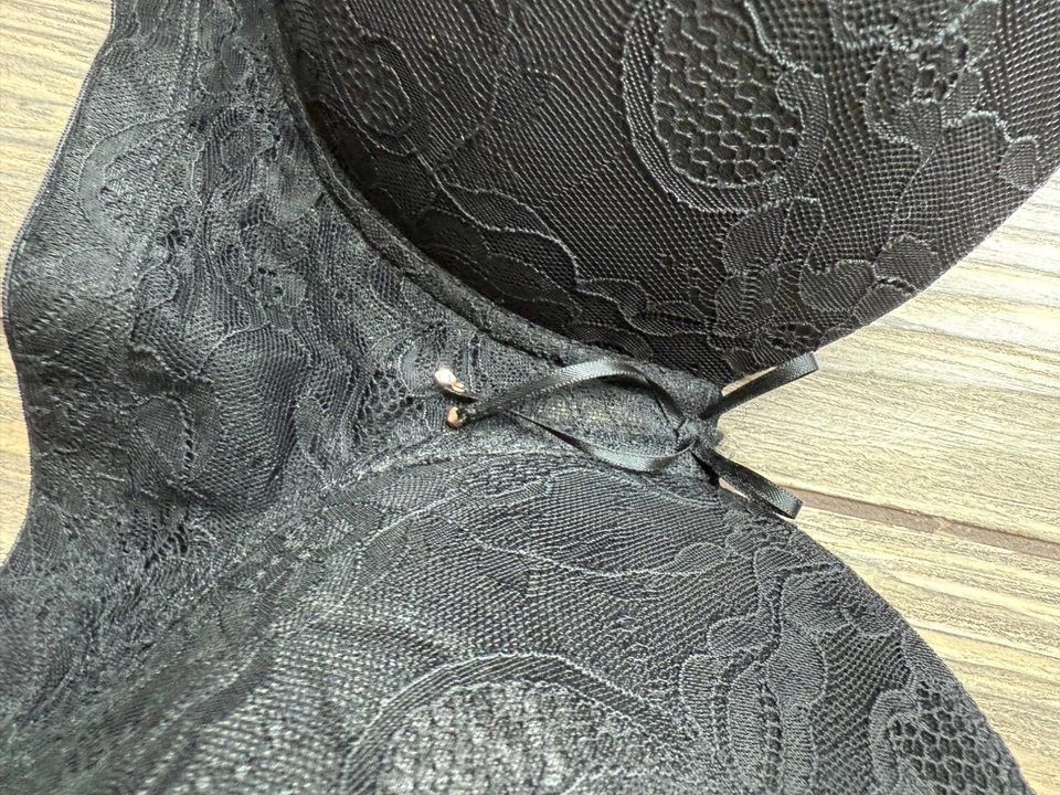 Smart & Sexy Womens Lace Push-Up Bra 42DD Black - Image 4 of 4