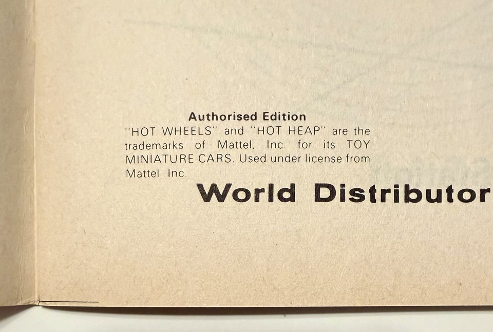 Hot Wheels Redline Action City Press-Out Coloring Book UK Edition Rare ...