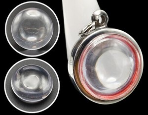 Nice Present Gift Round White Naga Eye Gemstone Holy Collection Amulet CK138