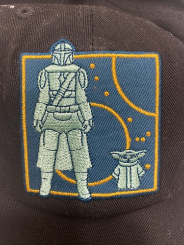 Star Wars Mandalorian Snapback Hat Cap Grogu Baby Yoda Disney Patch - Picture 5 of 5