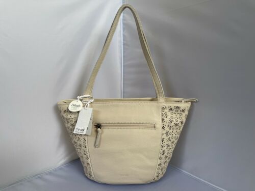 The Sak ESTE Shoulder Handbag CREAM Color Leather Pocket MSRP $179
