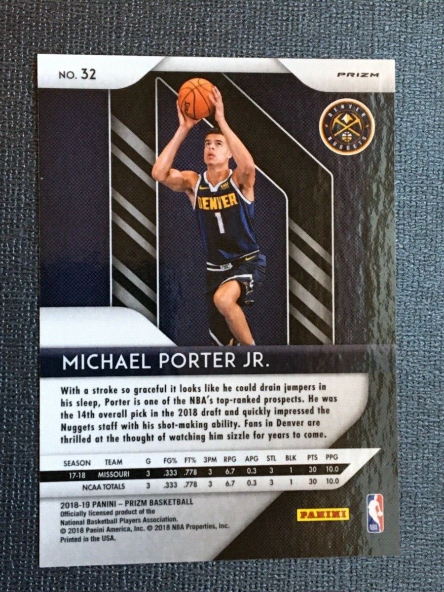 2018-19 MICHAEL PORTER JR Panini Prizm Hyper Silver Rookie