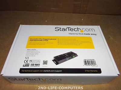 STARTECH ST4300USBM Mountable 4-Port Rugged Industrial SS USB 3.0 Hub NEW NEU